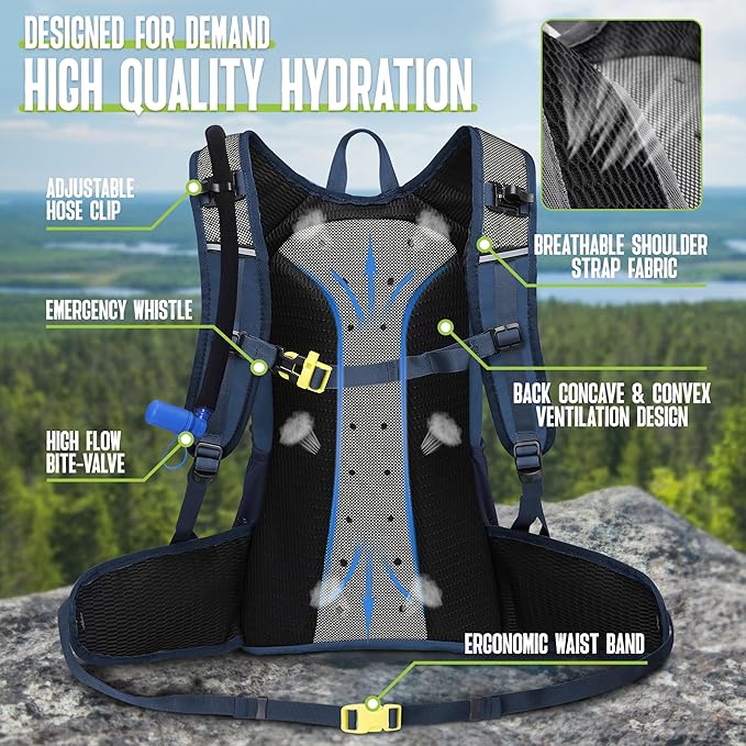 N NEVO RHINO Hydration Backpack, 18L Multipurpose Hiking Backpack - Image 4