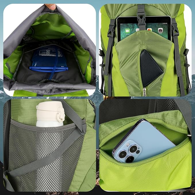75L Hiking Backpack with Rain Cover Waterproof Camping Backpack Shoes Warehouse - Image 4