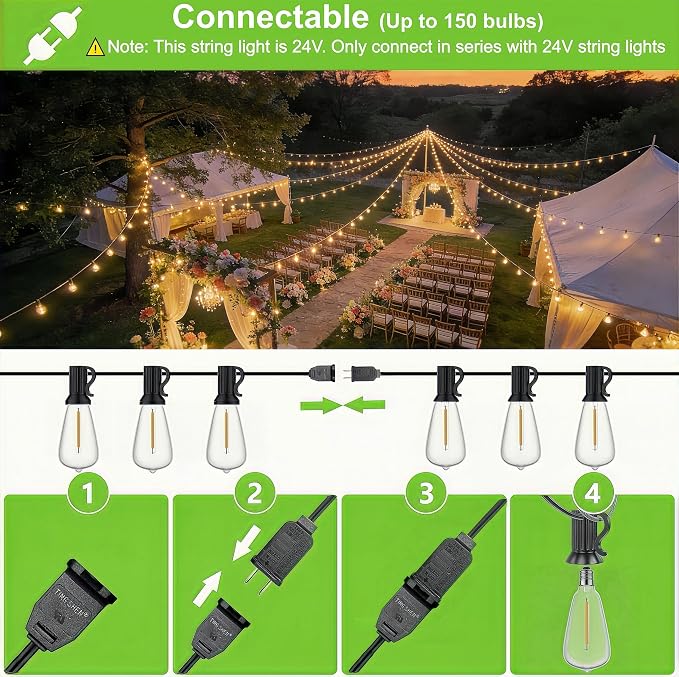 50FT Outdoor String Lights - Image 7
