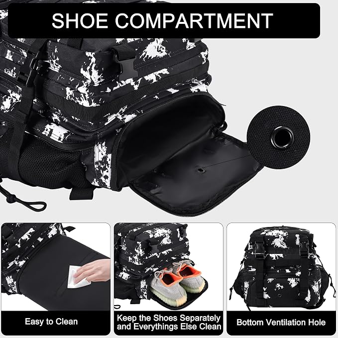 LHI Military Tactical Backpack for Men and Women 45L Army 3 Days Assault Pack - Image 4
