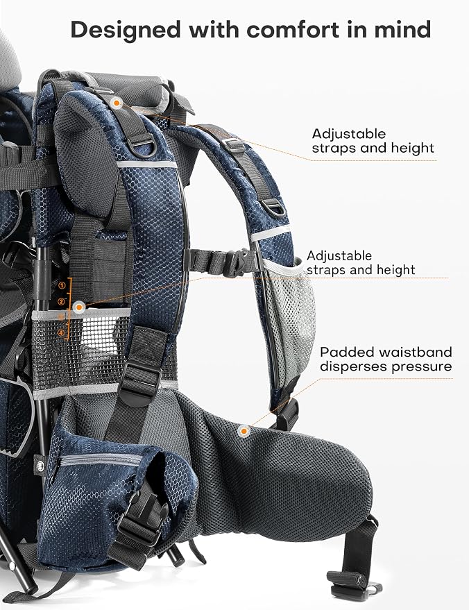 besrey Baby Backpack Carrier, Toddler Hiking Backpack - Image 2