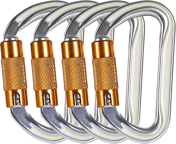 SOB Heavy Duty Steel Carabiner Clips -Auto Locking Climbing Carabiner, by SOB