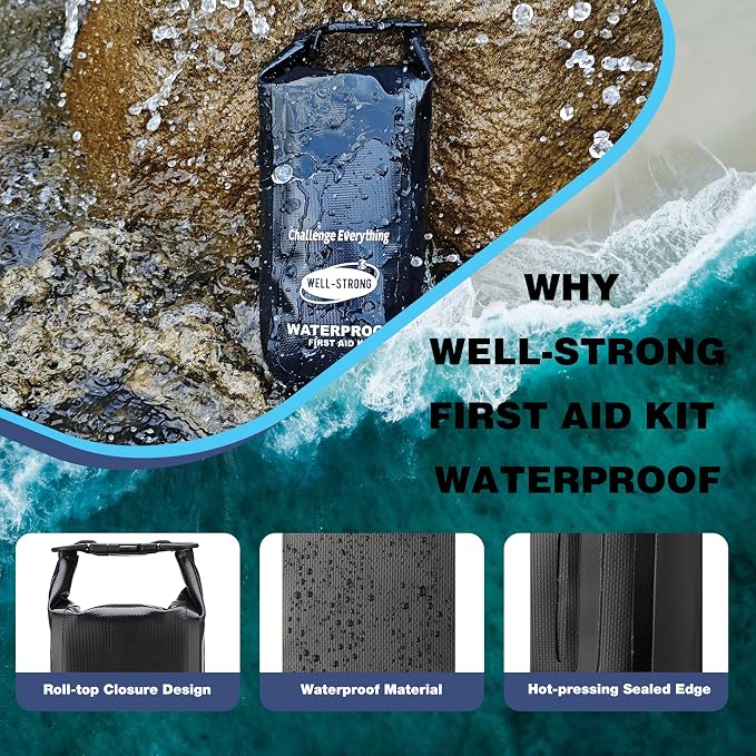 Boat First Aid Kit Waterproof, WELL-STRONG Marine Emergency Kit - Image 2