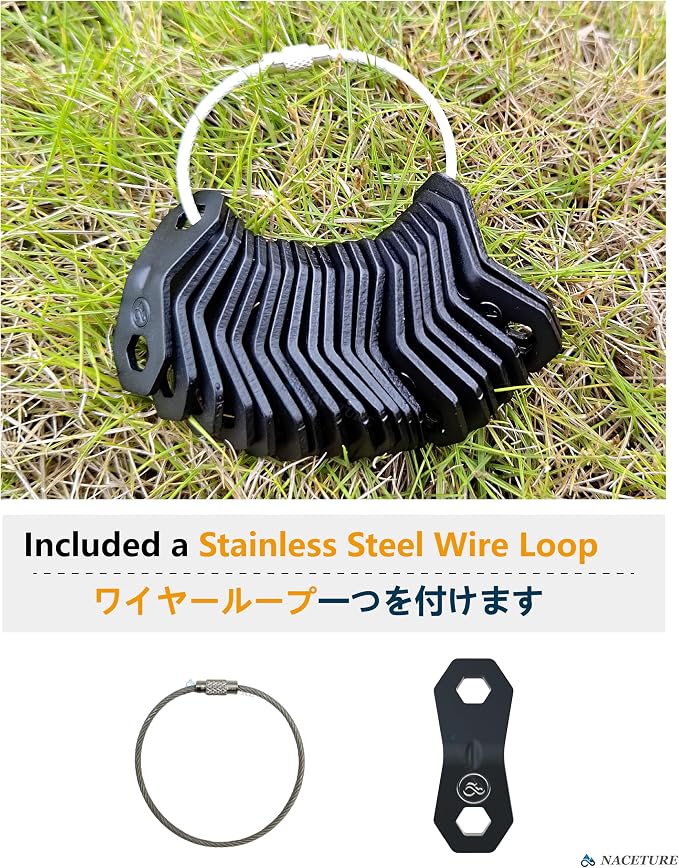 NACETURE Aluminum Alloy Rope Tensioner Tent Guyline Cord Adjuster - Image 3