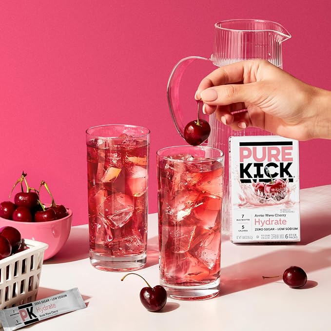 Pure Kick Hydration Singles To Go Drink Mix, Arctic Wave Cherry, Includes 12 - Image 5