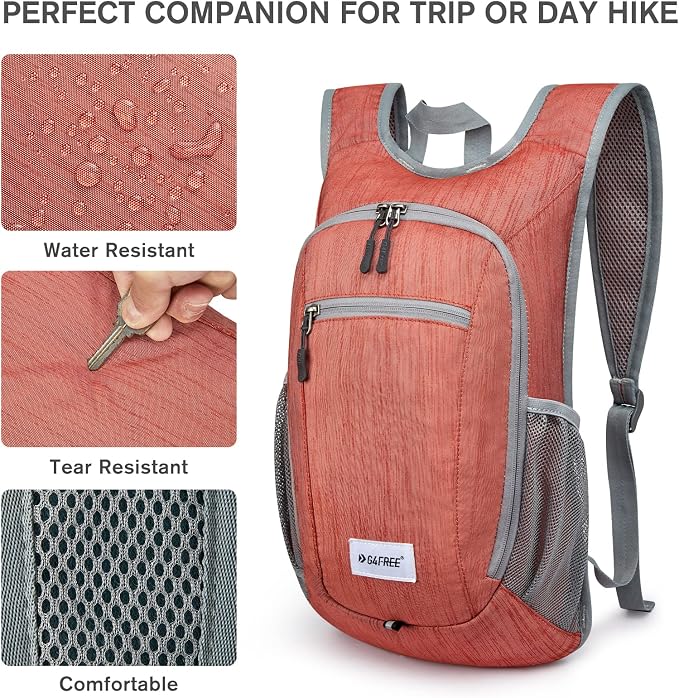 G4Free 10L/15L Hiking Backpack Lightweight Packable Hiking Daypack Small Travel - Image 3