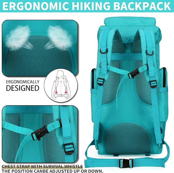 Hiking Backpack for Men 70L/100L Camping Backpack Military Rucksack Molle 3 - Image 5