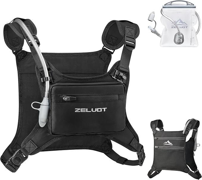 Zelvot Running Vest with 1L Water Bladder, USA Original Patent, Adjustable by Zelvot