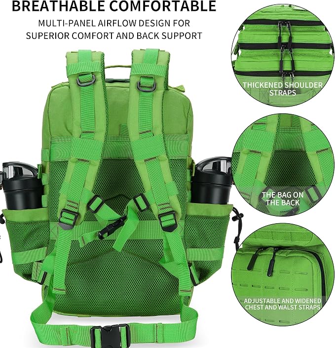 Military Tactical Backpack 45L/25L 3 Day Assault Pack Molle Daypack Hiking - Image 4