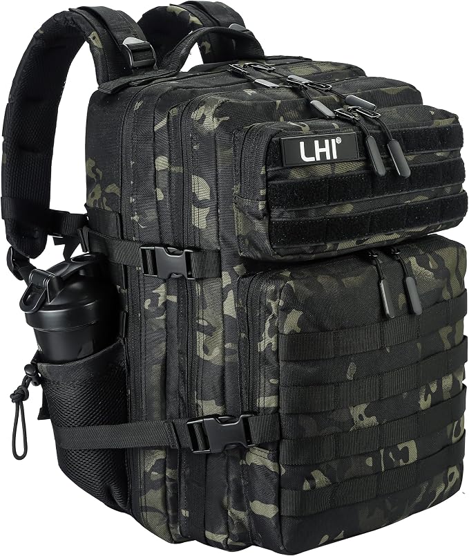 LHI Military Tactical Backpack for Men and Women 45L Army 3 Days Assault Pack by LHI