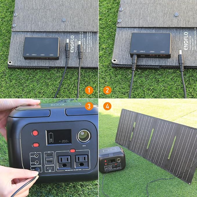 60W YT60 Solar Panel Charger Solar Battery High Efficiency Camping Waterproof - Image 4