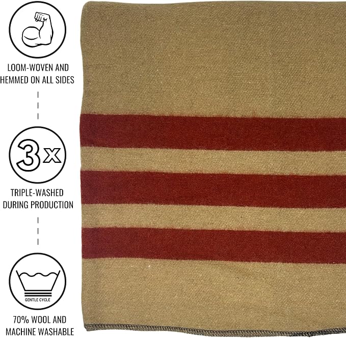 Arcturus Rainier Wool Blanket, Washable Wool Blanket - Image 3