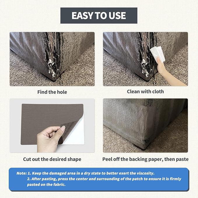 KING MOUNTAIN Canvas Repair Patch 5×8 Inch 8 Pcs Self-Adhesive Waterproof - Image 6