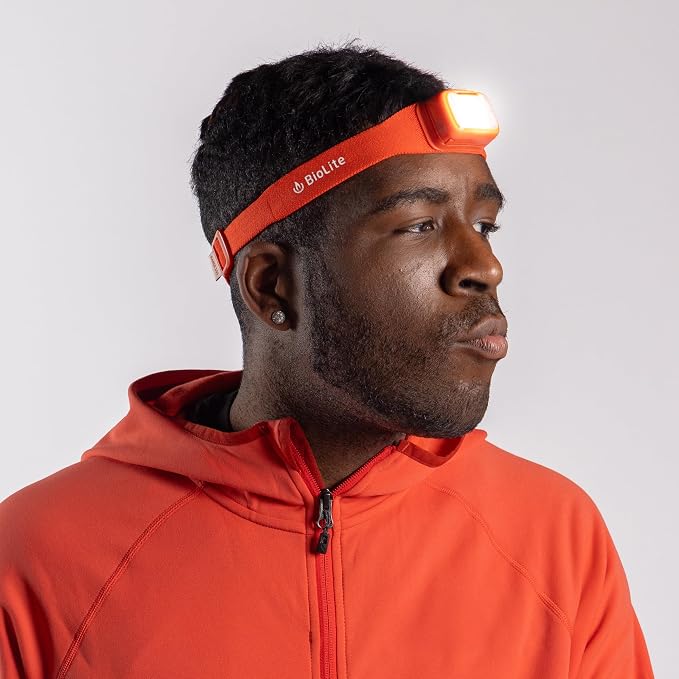 BioLite Range 500 Waterproof, Fast-Charging Rechargeable Headlamp, Spark Red - Image 2