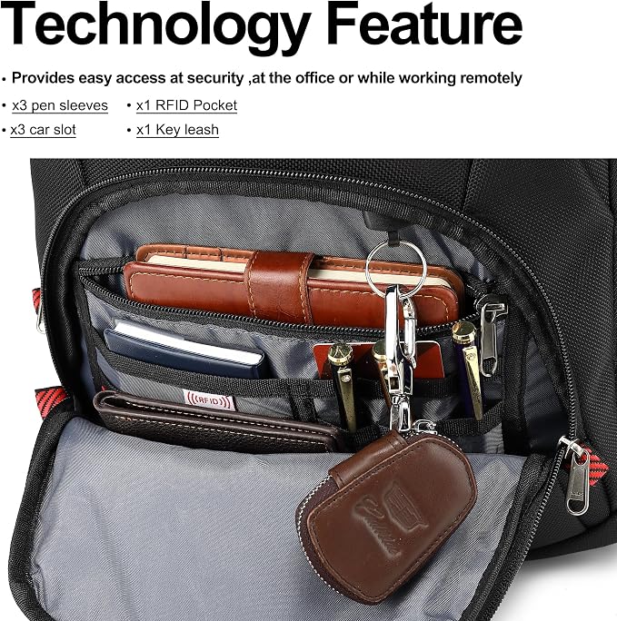 Boavan Laptop Backpack for men, 15.6 inch Laptop Bag - Image 3