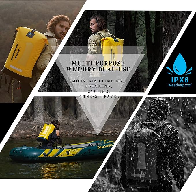 IDRYBAG Waterproof Backpack for Men 20L/30L/40L, Floating Dry Bag Kayak - Image 7