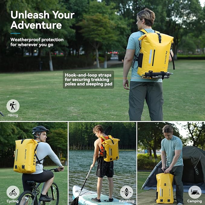 MARCHWAY Roll Top Waterproof Backpack, Floating Dry Bag 20L/30L/45L - Image 6