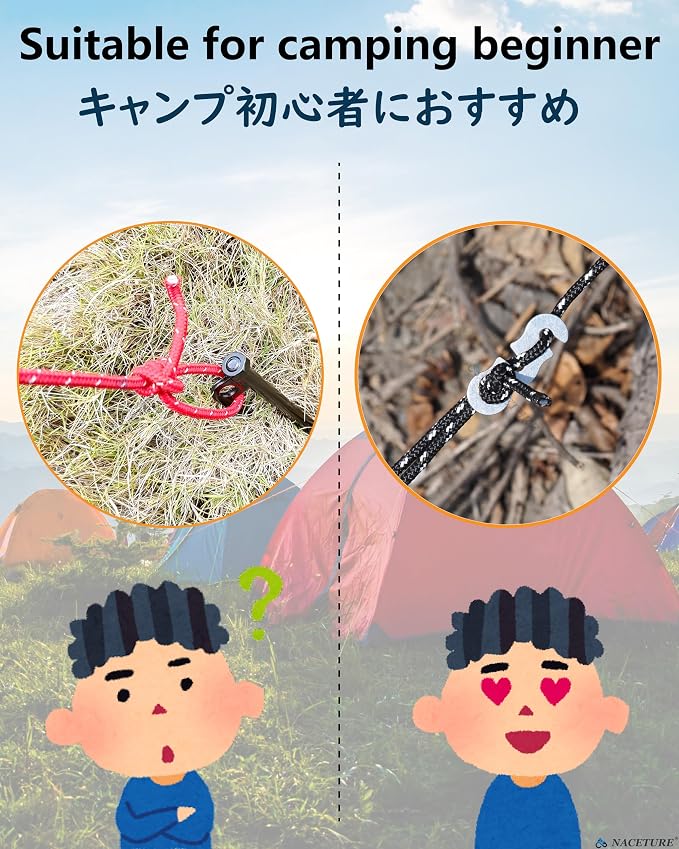 Rope Tensioner Aluminum Alloy Camping Tent Guyline Cord Adjuster Camping of Gear - Image 5