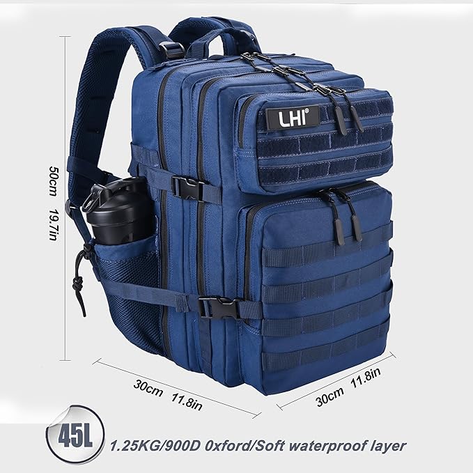 LHI Military Tactical Backpack for Men and Women 45L Army 3 Days Assault Pack - Image 4