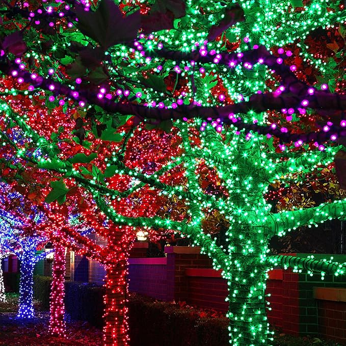DAZZLE BRIGHT Christmas 300 LED String Lights, 100FT Connectable String Lights - Image 5