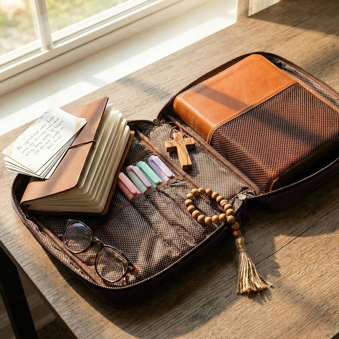 LEATHER VILLAGE Genuine Leather Bible Cover - Image 5