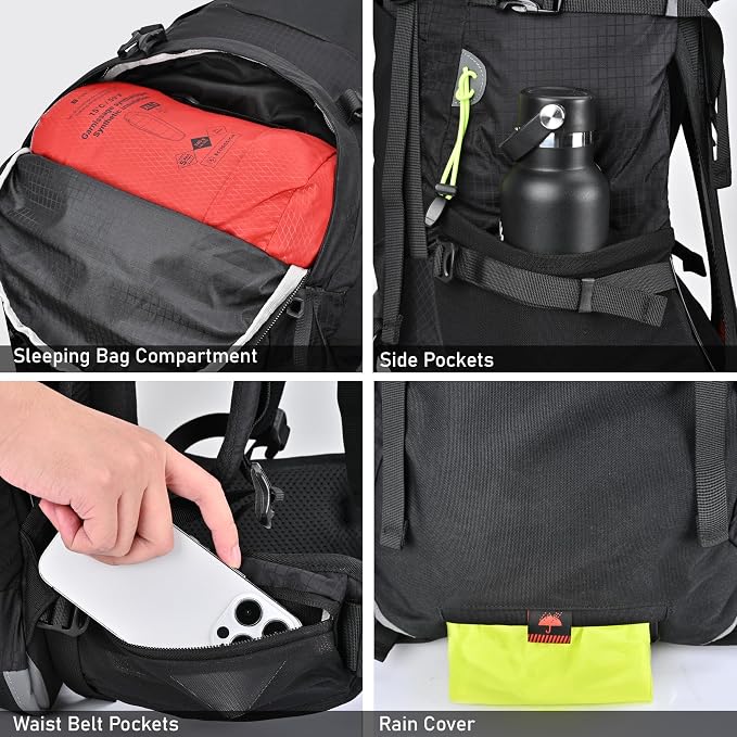 N NEVO RHINO 40L Internal Frame Hiking Backpack - Image 6