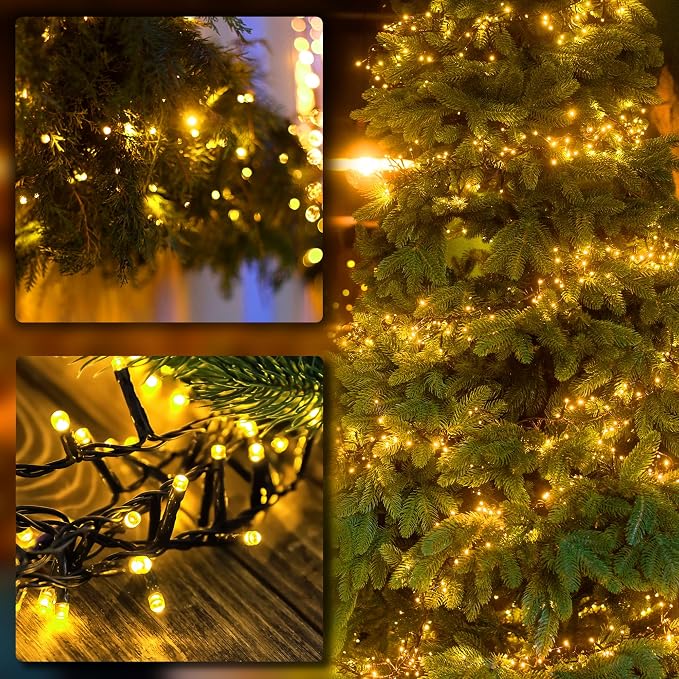 Selarlyt 2 Pack 200LED Solar Christmas Lights Outdoor, 72FT Solar String Lights - Image 4