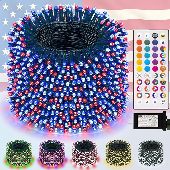 LitHome 66FT 200 LED Color Changing Christmas String Lights Outdoor, 35 Colors by LitHome
