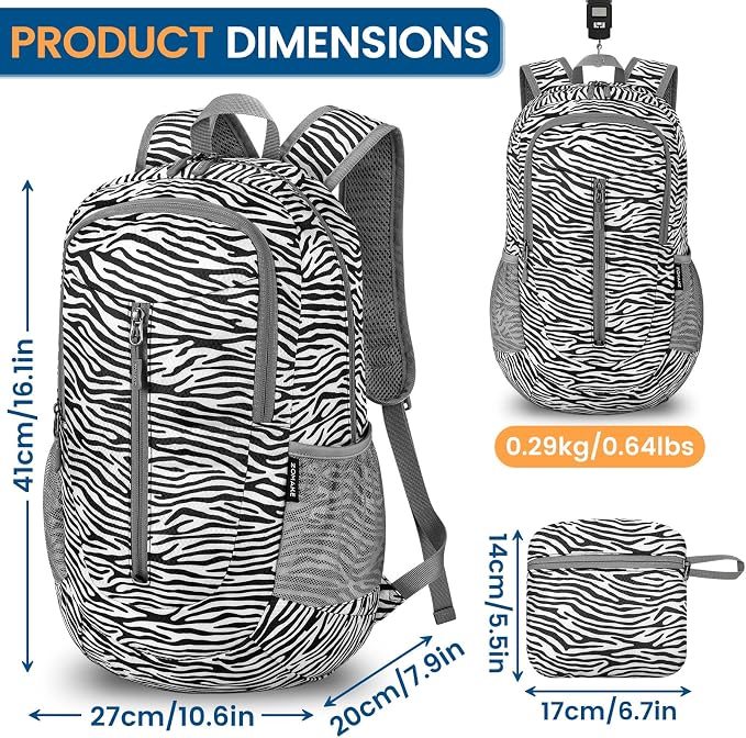 ZOMAKE Ultra Lightweight Packable Backpack 25L - Image 2