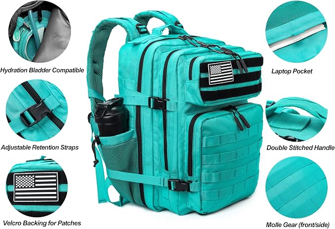 LHI Military Tactical Backpack for Men and Women 45L Army 3 Days Assault Pack - Image 5
