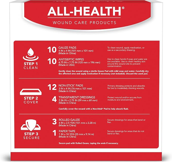 All Health Wound Care Kit & First Aid Supplies, 40 Piece | - Image 8