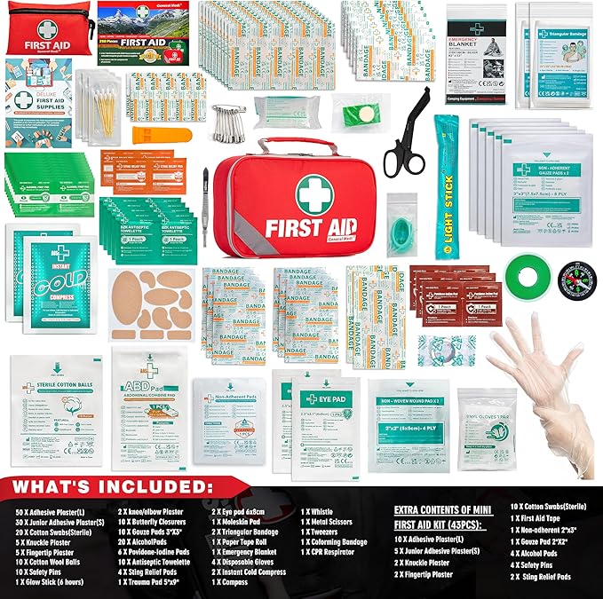 General Medi 2-in-1 First Aid Kit + 43 Piece Mini First Aid Kit -Includes Ice - Image 2