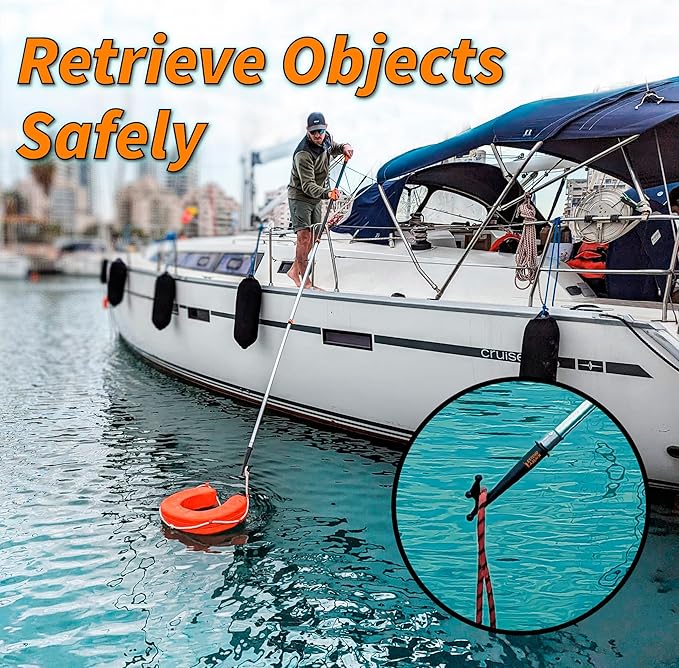 Boat Hook for Docking with Telescoping Extension Pole // Durable, Lightweight - Image 4
