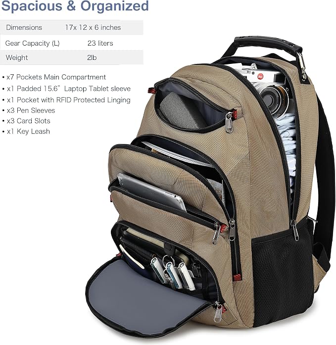 Boavan Laptop Backpack for men, 15.6 inch Laptop Bag - Image 2