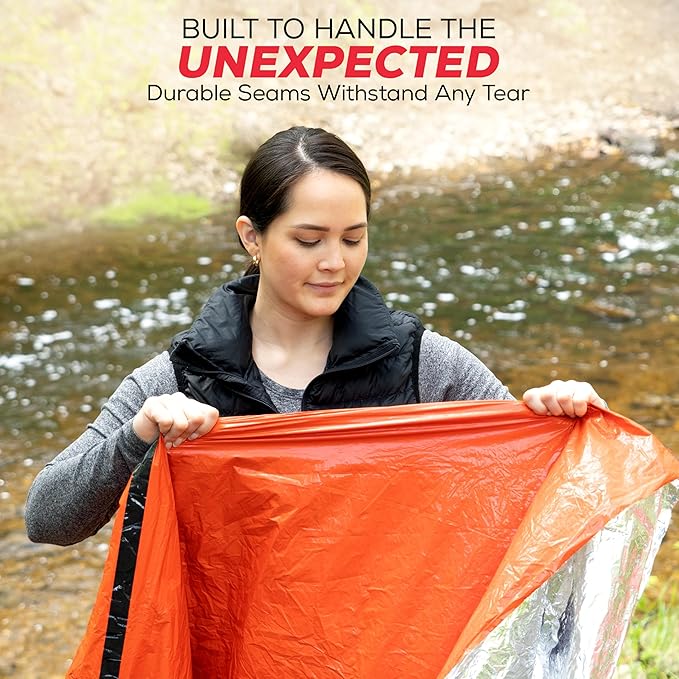 Emergency Sleeping Bag for Survival Gear and Supplies Life Bivy Sack Waterproof - Image 5