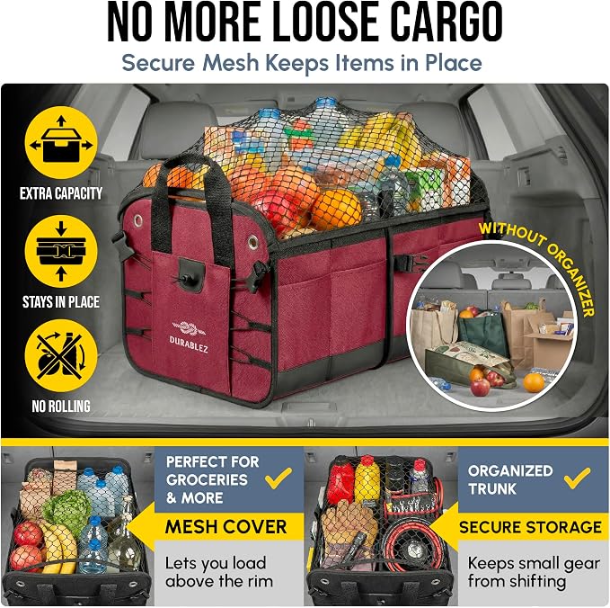 5-Section Trunk Organizer for SUV, Van – Modular Extra Large Cargo Storage Bin - Image 6