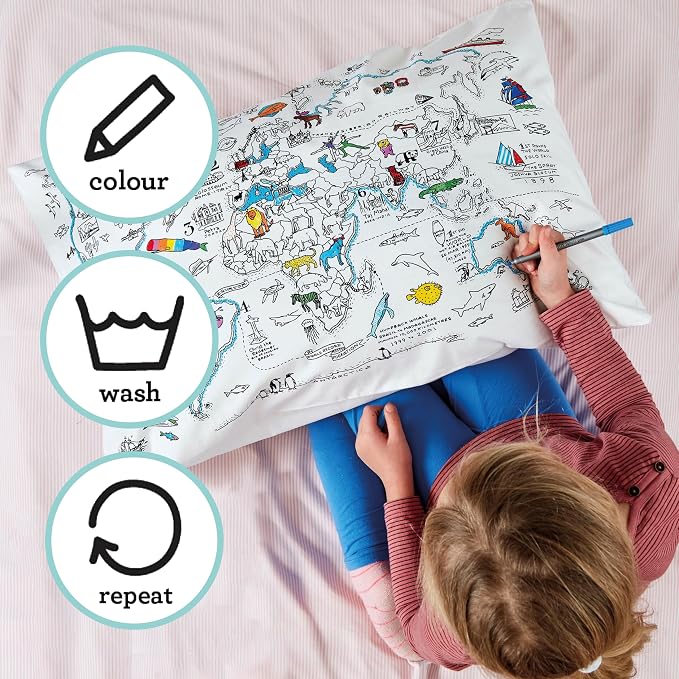 eatsleepdoodle - Coloring Pillowcase - Image 2