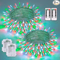 JMEXSUSS 2 Pack Red White and Green Christmas Lights Battery Operated, Each by JMEXSUSS