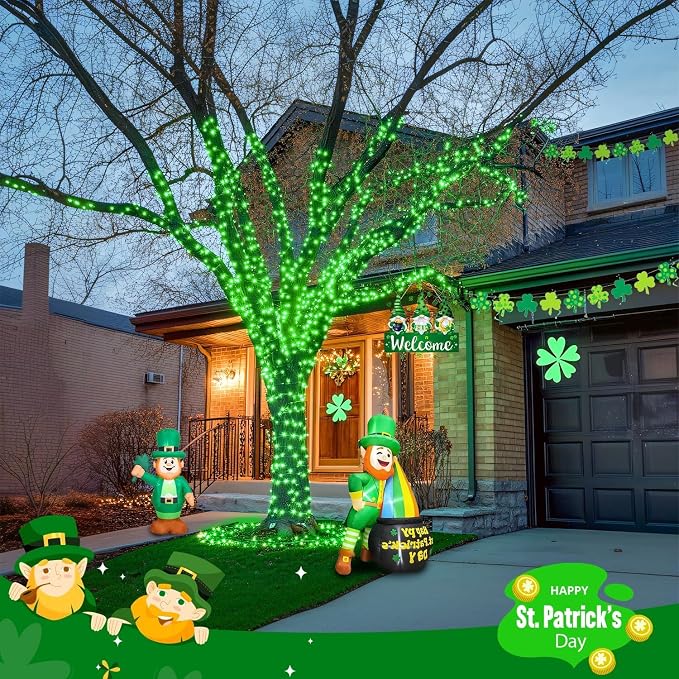 JMEXSUSS 400 LED Green Christmas Lights Indoor Outdoor, 132ft St Patrick's Day - Image 4