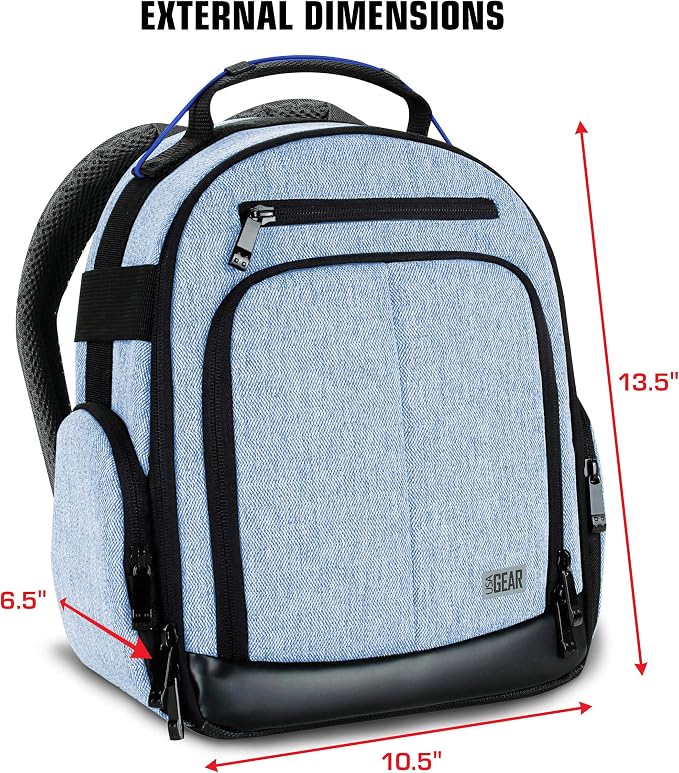 USA Gear Audio Equipment Backpack Fits Audio-Technica System 10, Shure BLX4 - Image 8