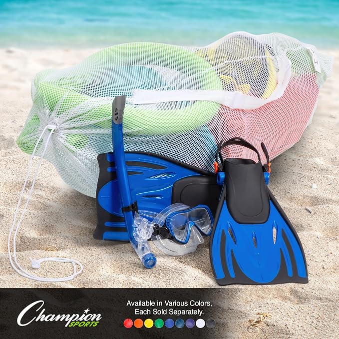Champion Sports Mesh Equipment Bag – Heavy-Duty Nylon Drawstring Bag - Image 9