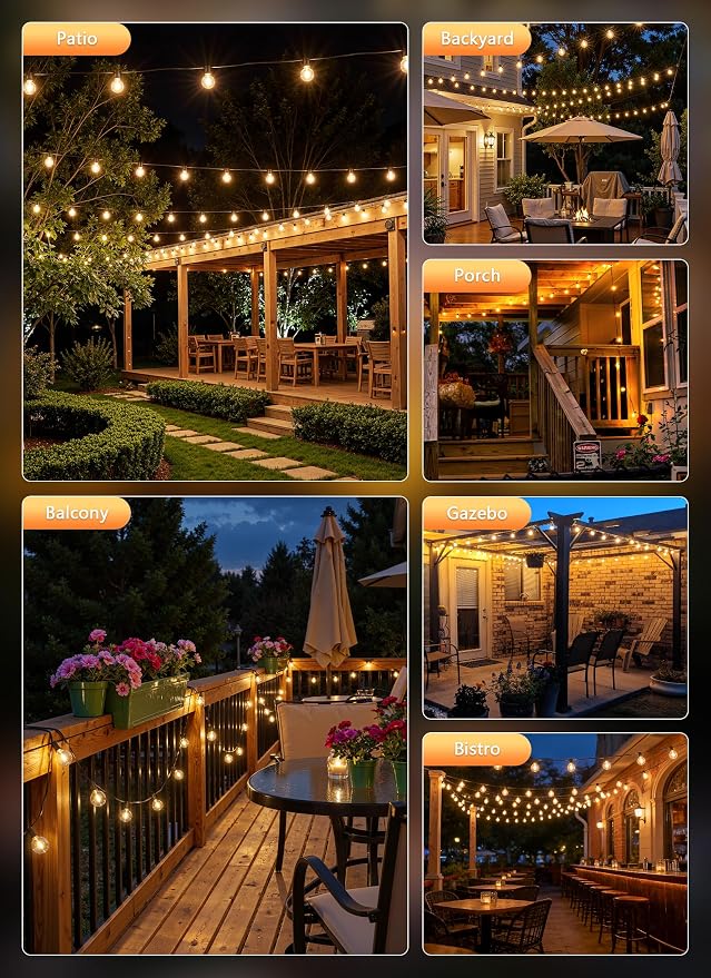 Brightown 37Ft Outdoor String Lights - Image 7