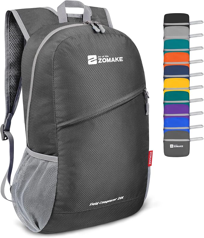 ZOMAKE Lightweight Packable Backpack, Foldable Backpacks Small Daypack by ZOMAKE
