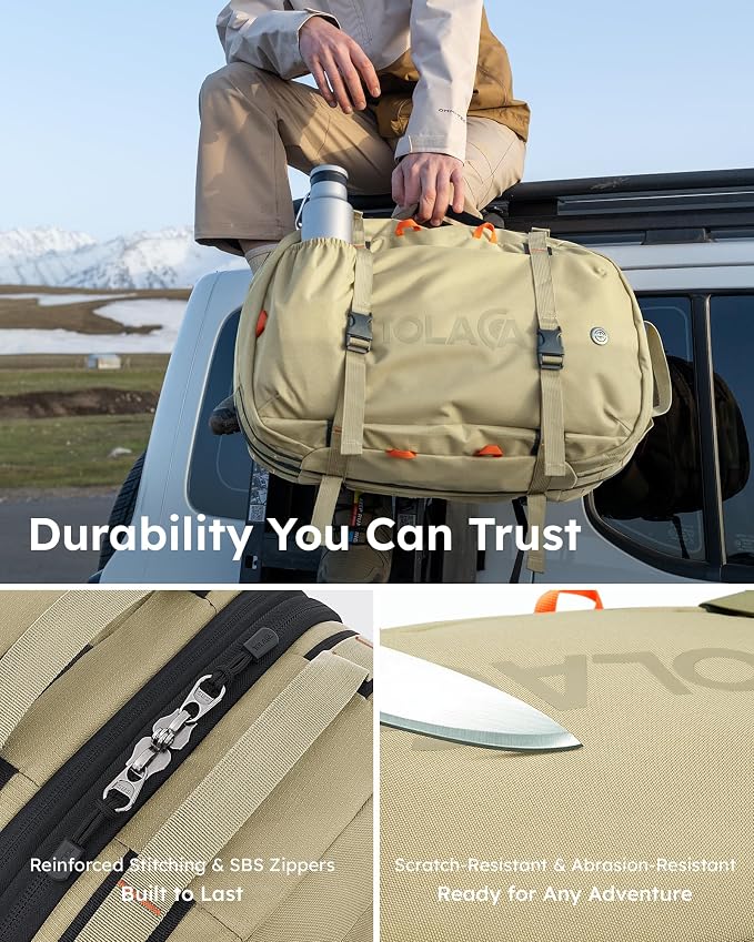 Tolaccea Carry on Travel Backpack, Laptop Backpack Flight Approved Convertible - Image 7