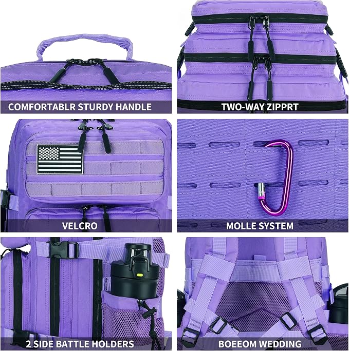 Military Tactical Backpack 45L/25L 3 Day Assault Pack Molle Daypack Hiking - Image 5