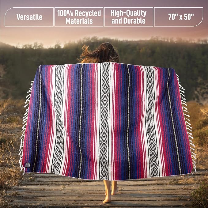 Hydration Nation Authentic Extra Large Mexican Blanket - Image 3