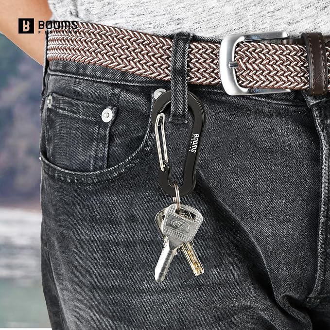 Booms Fishing CC1 Multi-Use Carabiner Clip, 6 Pack Small Caribeener Clips - Image 4