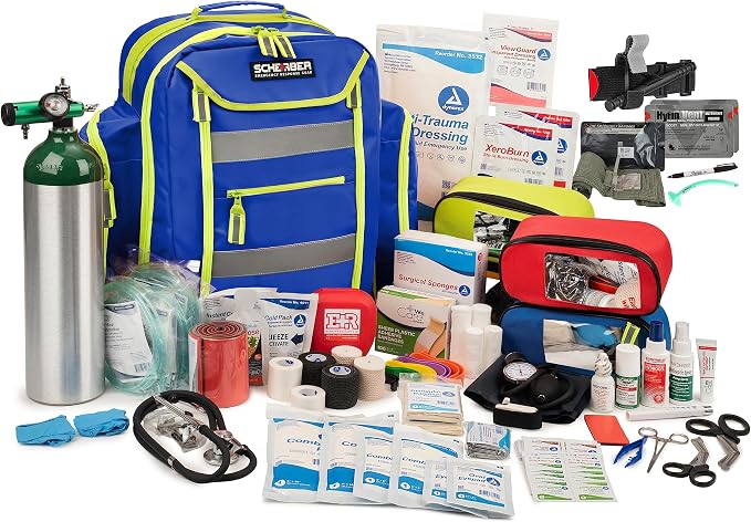 Scherber Fully-Stocked Premium First Responder Backpack | EMT/EMS Medic Trauma by Scherber