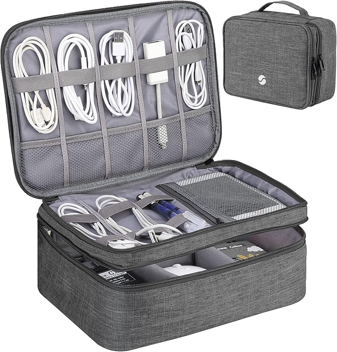 ORIENT FAMULAY Travel Organizer, Waterproof Cable Bag by ORIENTFAMULAY