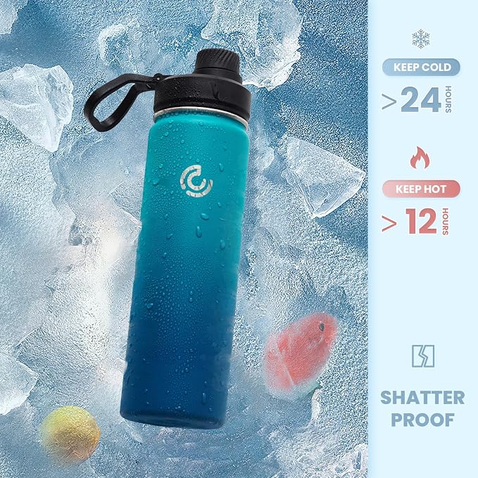 Sports Water Bottle 22oz, Insulated Water Bottle - Image 4